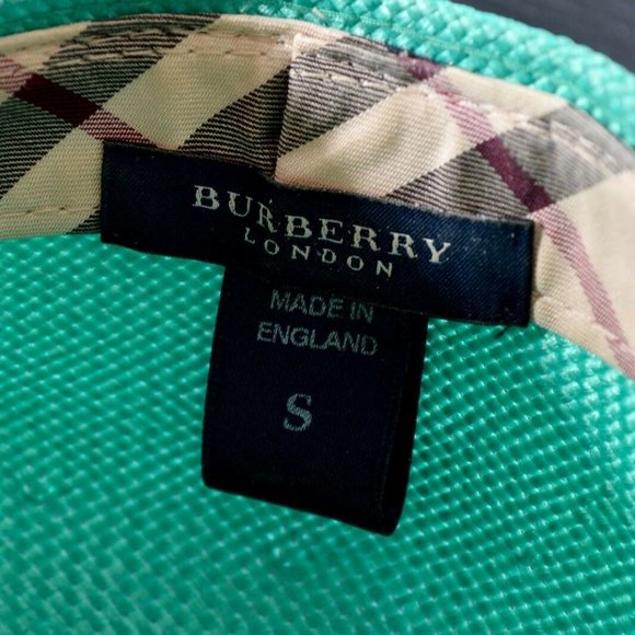Designer Burberry London Raffia Hat Cap S PRISTINE - Picture 4 of 5